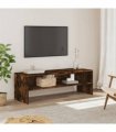 vidaXL TV Cabinet Smoked Oak 120x40x40 cm Engineered Wood