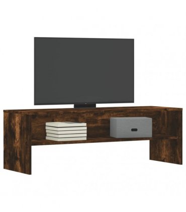 vidaXL TV Cabinet Smoked Oak 120x40x40 cm Engineered Wood