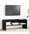 vidaXL TV Cabinet Black Oak 100x40x40 cm Engineered Wood