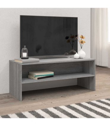 vidaXL TV Cabinet Grey Sonoma 100x40x40 cm Engineered Wood