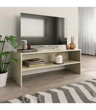 vidaXL TV Cabinet Sonoma Oak 100x40x40 cm Engineered Wood