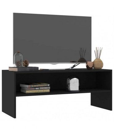vidaXL TV Cabinet Black 100x40x40 cm Engineered Wood