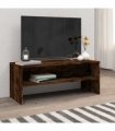 vidaXL TV Cabinet Smoked Oak 100x40x40 cm Engineered Wood