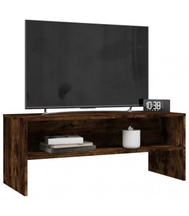 vidaXL TV Cabinet Smoked Oak 100x40x40 cm Engineered Wood