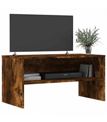 vidaXL TV Cabinet Smoked Oak 80x40x40 cm Engineered Wood