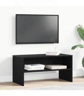 vidaXL TV Cabinet Black Oak 80x40x40 cm Engineered Wood