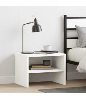 vidaXL Bedside Cabinet | White | Engineered wood | Compact | Bedside Cabinet