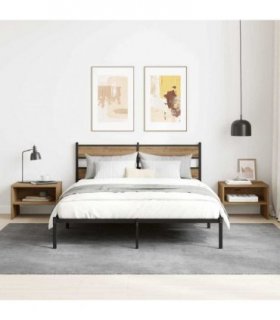 vidaXL Bedside Cabinet Artisan oak 40 x 40 x 30 cm Engineered wood
