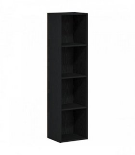vidaXL Book Cabinet Black Oak 36 x 30 x 143 cm Engineered Wood