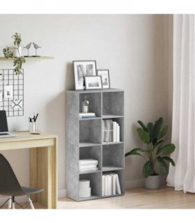 vidaXL Book Cabinet | Concrete grey | Engineered wood | 130 cm tall — Size: 66 x 30 x 130 cm