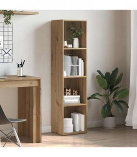 vidaXL Book Cabinet Artisan Oak 36x30x143 cm Engineered Wood — Size: 36 x 30 x 143 cm