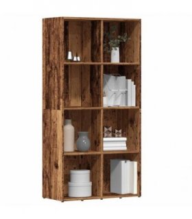 vidaXL Book Cabinet Old Wood 66x30x130 cm Engineered Wood — Size: 66 x 30 x 130 cm