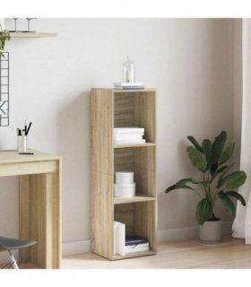 vidaXL Book Cabinet/TV Cabinet Sonoma Oak 36x30x114 cm Engineered Wood — Size: 36 x 30 x 114 cm