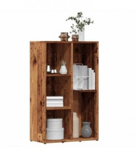 vidaXL Book Cabinet Old Wood 50x25x80 cm Engineered Wood