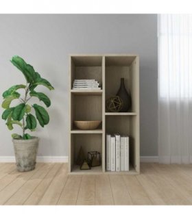 vidaXL Book Cabinet/Sideboard Sonoma Oak 50x25x80 cm Engineered Wood