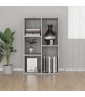 vidaXL Book Cabinet/Sideboard Grey Sonoma 50x25x80 cm Engineered Wood