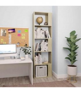 vidaXL Book Cabinet/Room Divider Sonoma Oak 45x24x159 cm Engineered Wood