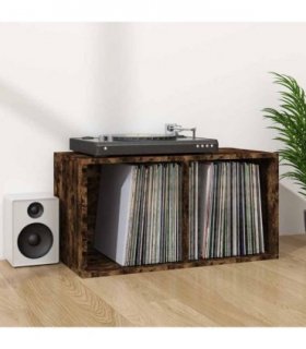 vidaXL Vinyl Storage Box Smoked Oak 71x34x36 cm Engineered Wood