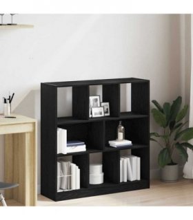 vidaXL Book Cabinet Black Oak 97.5x29.5x100 cm Engineered Wood