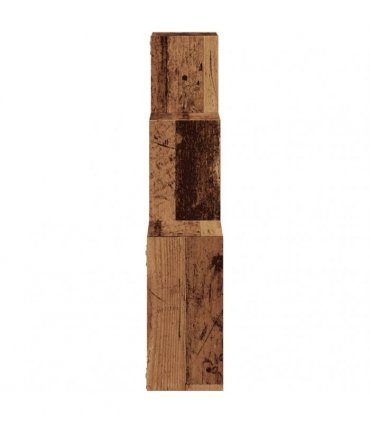 vidaXL Wall Cube Shelves Old Wood 68x15x68 cm Engineered Wood