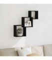 vidaXL Wall Cube Shelves Black Oak 68x15x68 cm Engineered Wood