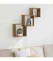 vidaXL Wall Cube Shelves Artisan Oak 68x15x68 cm Engineered Wood