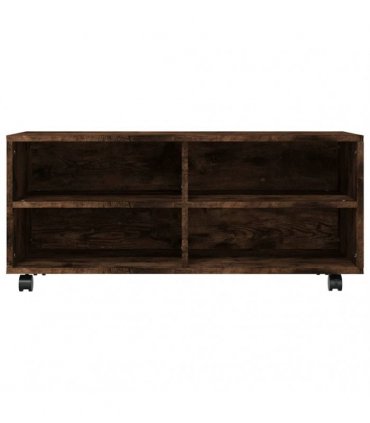 vidaXL TV Cabinet with Castors Smoked Oak 90x35x35 cm Engineered Wood