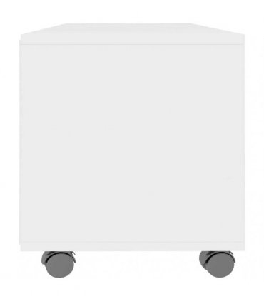 vidaXL TV Cabinet with Castors White 90x35x35 cm Engineered Wood