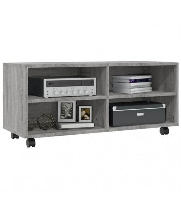 vidaXL TV Cabinet with Castors Grey Sonoma 90x35x35 cm Engineered Wood