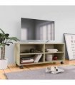 vidaXL TV Cabinet with Castors Sonoma Oak 90x35x35 cm Engineered Wood