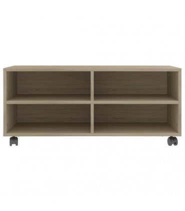 vidaXL TV Cabinet with Castors Sonoma Oak 90x35x35 cm Engineered Wood