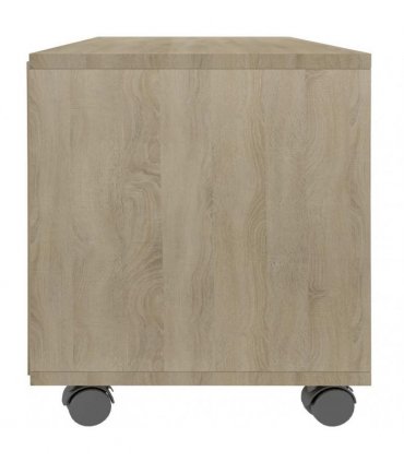 vidaXL TV Cabinet with Castors Sonoma Oak 90x35x35 cm Engineered Wood
