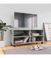 vidaXL TV Cabinet with Castors Concrete Grey 90x35x35 cm Engineered Wood