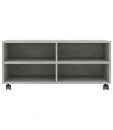vidaXL TV Cabinet with Castors Concrete Grey 90x35x35 cm Engineered Wood