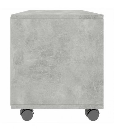 vidaXL TV Cabinet with Castors Concrete Grey 90x35x35 cm Engineered Wood