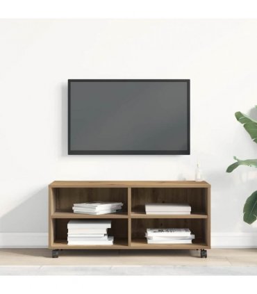 vidaXL TV Cabinet Brown 90 x 35 x 40.5 cm Engineered wood — Colour: Artisan oak
