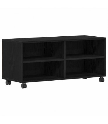 vidaXL TV Cabinet Black 90 x 35 x 40.5 cm Engineered wood — Colour: Black oak