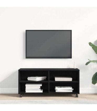 vidaXL TV Cabinet Black 90 x 35 x 40.5 cm Engineered wood — Colour: Black oak