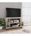 vidaXL TV Cabinet with Castors Sonoma Oak 80x40x45 cm Engineered Wood