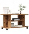 vidaXL TV Cabinet with Castors Old Wood 80x40x45 cm Engineered Wood