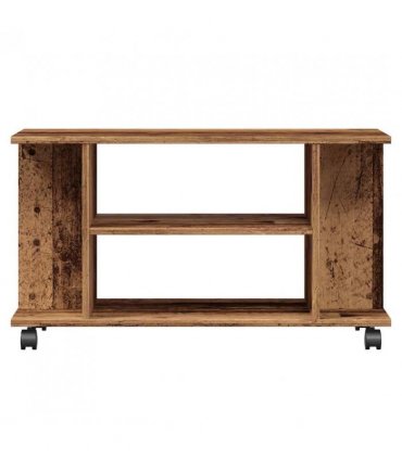 vidaXL TV Cabinet with Castors Old Wood 80x40x45 cm Engineered Wood