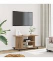 vidaXL TV Cabinet with Castors Artisan Oak 80x40x45 cm Engineered Wood