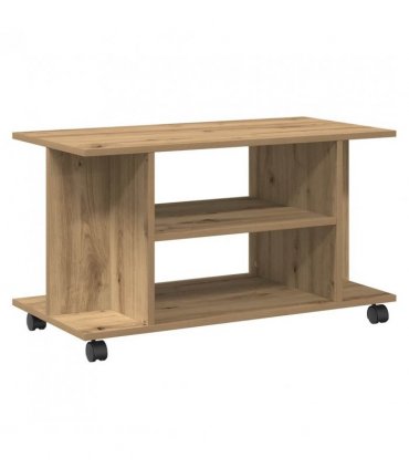 vidaXL TV Cabinet with Castors Artisan Oak 80x40x45 cm Engineered Wood