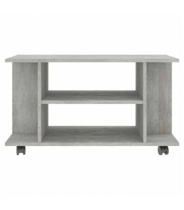 vidaXL TV Cabinet with Castors Concrete Grey 80x40x45 cm Engineered Wood