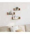 vidaXL Wall Shelf 3 pcs Artisian Oak Engineered Wood — Size: 40 x 10 x 10.5 cm