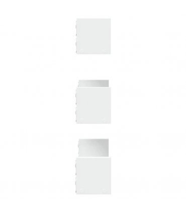 vidaXL Wall Shelf 3 pcs White Engineered Wood — Size: 40 x 10 x 10.5 cm