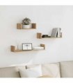 vidaXL Wall Shelves 3 pcs Artisan Oak Engineered Wood — Size: 60 x 15 x 10 cm