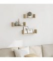 vidaXL Wall Shelf 3 pcs Sonoma Oak Engineered Wood — Size: 40 x 10 x 10.5 cm