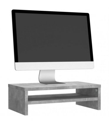 vidaXL Monitor Stand Concrete Grey 42x24x13 cm Engineered Wood