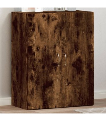 vidaXL File Cabinet Smoked Oak 60x32x77.5 cm Engineered Wood — Size: 60 x 32 x 77.5 cm